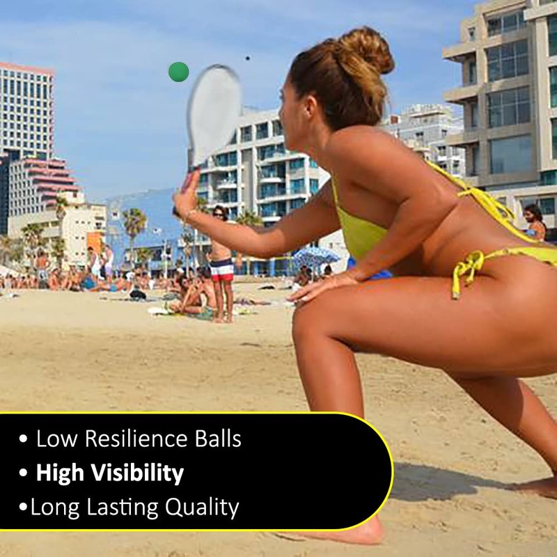 W4W Kadima Beach Paddle Ball Racket Set - Bundle Pack