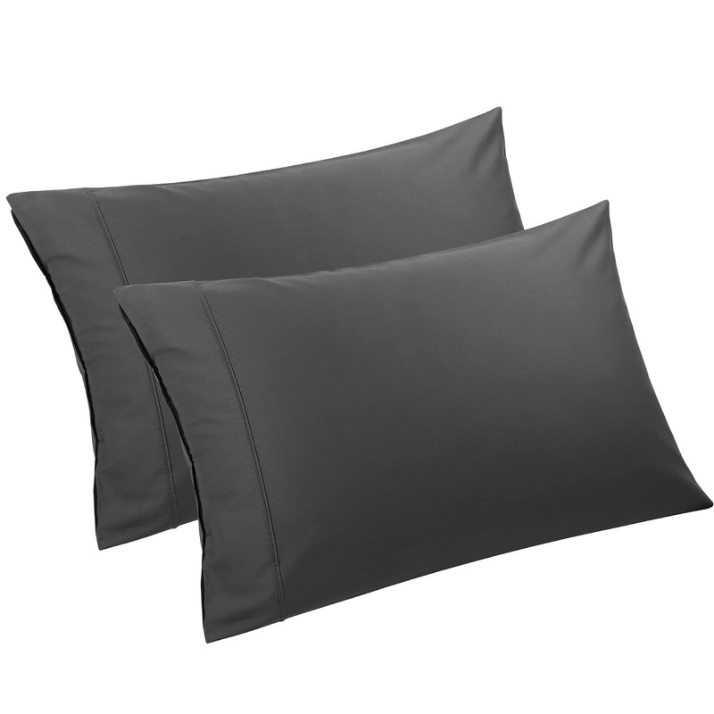 PiccoCasa Pillowcases 2 Pack Cotton Pillow Cases with Zipper Closure