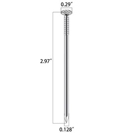Wensilon (40 pcs)3 inch Stainless Steel 304 Nails, Hanging Nails, Wall Nails, Dowels, Long Nails