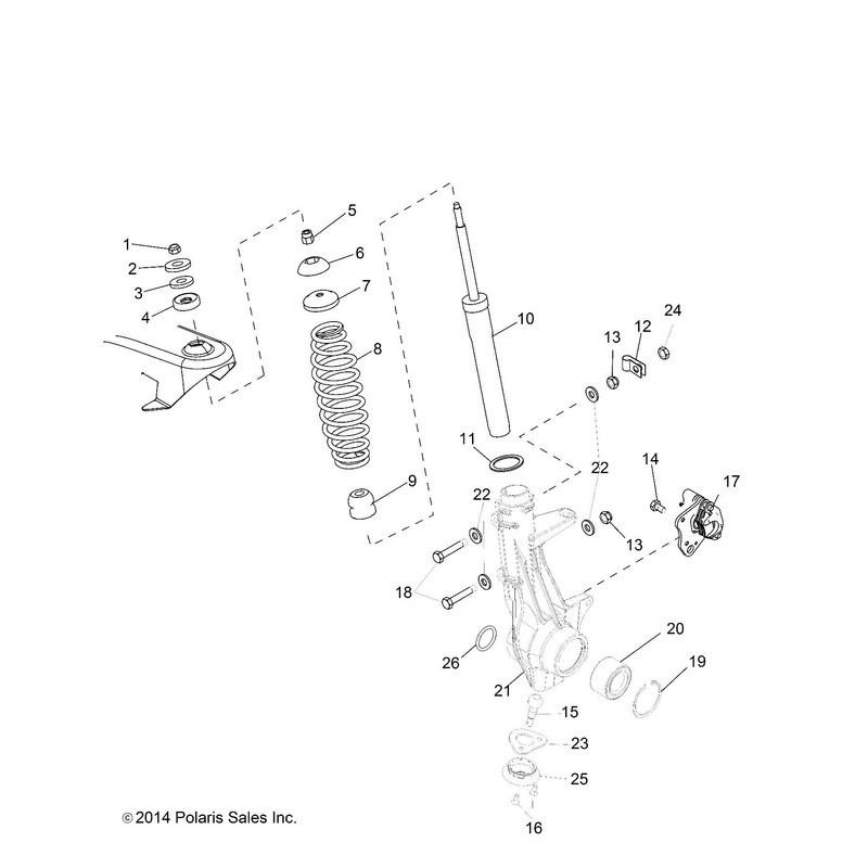 Polaris 1824557 ASM-HUBSTRUT RH Part Ranger 570