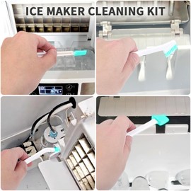 16 Pcs Ice Machine Cleaning Tools for Housekeeping, Ice Maker Cleaning Brush Set, 2 Pcs 55 IN Pipe Brush Nylon Bristles with 12 Pcs Crevice Cleaning Brush for Household， Professional Cleaning Supplies