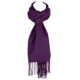 Hat To Socks Super Soft Classic Plain Winter Scarf for Men and Women (Purple)