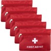 AUEAR, 5 Pack First Aid Kit Empty Pouch Bag Red