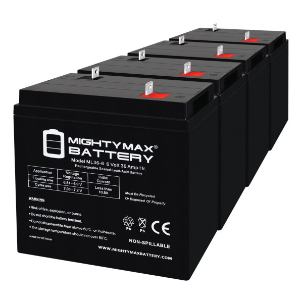 Mighty Max 6V, 36Ah, AGM, NB Replaces Emergi-Lite Emergency Light