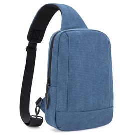 ecosmile Messenger Bag Sling Bag Crossbody Shoulder Bag for Men Women Travel Work Satchel Bags (Canvas Blue)