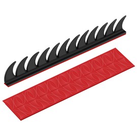 Giilayky Reflective Motorcycle Helmet Mohawk Spikes Rubber Camber Saw with Red Helmet Decals(Helmet Not Included)