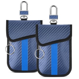 LAFEGIFT Faraday Pouch for Car Keys, Faraday Bag, Key Fob Signal Blocker Pouch Anti-Theft Remote Entry Smart Fob Case, Pack of 2