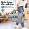 Rolling Pet Carrier with Wheels for Cats & Dogs, Foldable