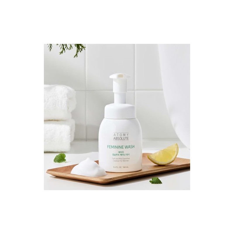 Atomy Absolute Espuma de Higiene Íntima, Jabón Femenino Vegano Premium,