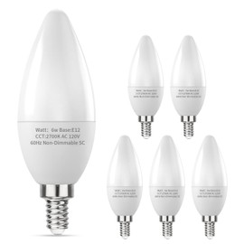 Ocixhbe E12 LED Candelabra Bulbs 60W Equivalent, 2700k Soft Warm White