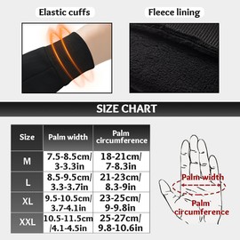 2XK-NOV Fingerless Gloves Fishing Gloves Winter Gloves - Hunting Gloves Men Warm Cycling Gloves Women, Please Measure Your Hand Circumference (L)