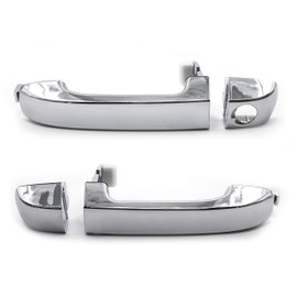 Otois Set of 2 Front Left and Right Pair Exterior Outer Chrome Door Handle Compatible with Hyundai Veracruz 2007 2015