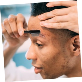 FOMIYES 1 Set Comb Brow Spoolie Brush Lash Makeup Brush Lash Comb Brush Metal Comb Eyebrow Brush Metal Brow Black Lash Makeup Eyebrow Brush Wooden Handle Extend Girl Make up