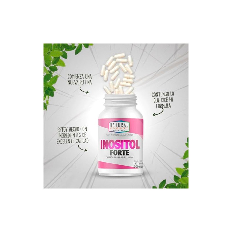 Natural Energy Inositol Forte 120 Cápsulas Myo 1100 Chiro 100