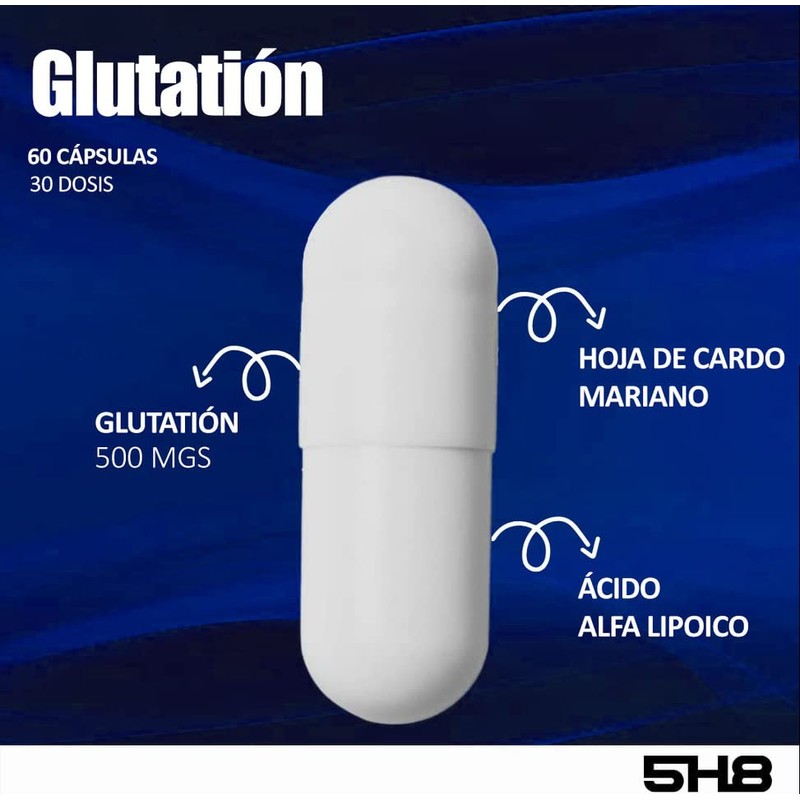 Glutatión | 5H8 Nutrition | Suplemento Alimenticio a Base de