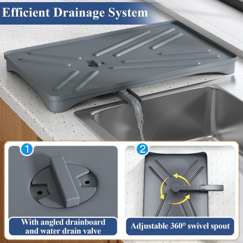 SNTD Dish Drying Rack for Kitchen Counter - Stainless Steel