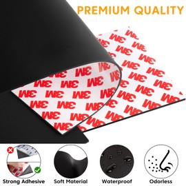 Non Slip Furniture Pads for Hardwood Floors, Cuttable Self Adhesive Silicone Anti Skid Pads Grippers for Furniture Electronics Home Appliances, 4 x 40 Inches (Black)