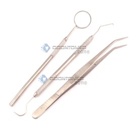 ODM Dental Examination Kit Basic Hygiene Cleaning Mouth Mirror Scaler Explorer Probe