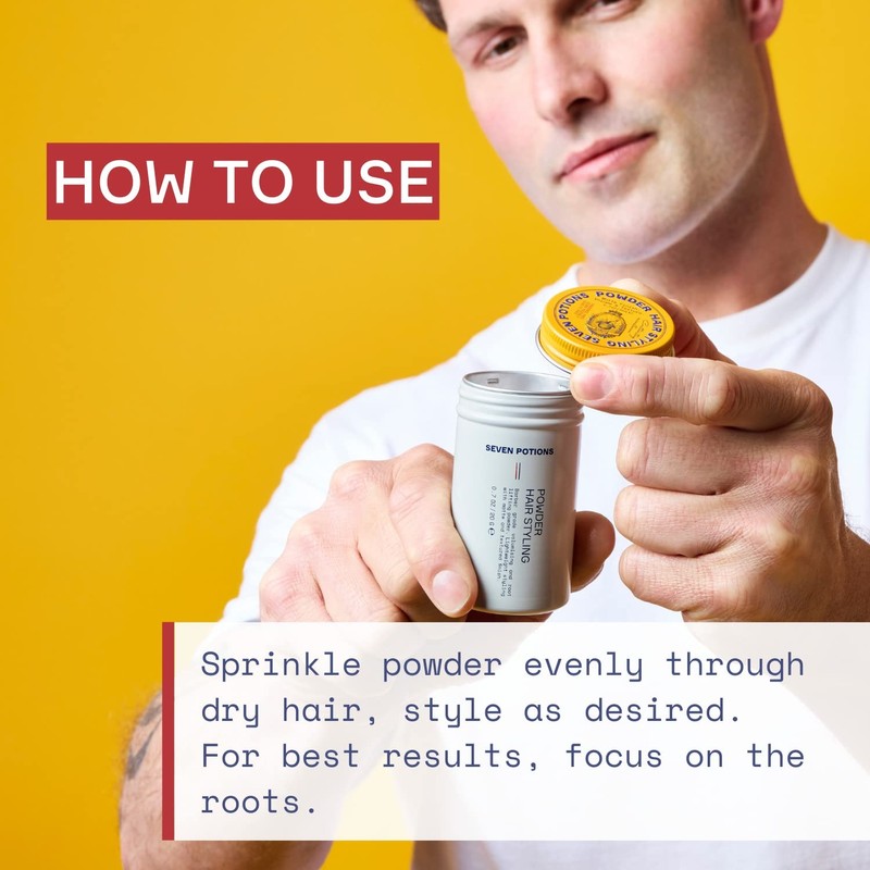 Seven Potions Hair Styling Powder For Men 20g: Root Lifting