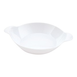 Mini Handled Plate, Dish with Handles - White - Premium Plastic - 3.8" - Disposable - 100ct Box - Restaurantware