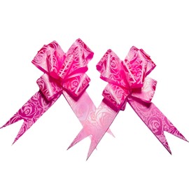 Pull Bows for Gifts Wrapping 30MM Pink Ribbon Bows Present Wrapping Bows Pompom Gift Bows Wreath Making Crafting Wedding Basket Flower Bouquets Pack of 10.