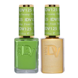 DND Gel Diva Polish Set - 1 each of Gel Polish and Nail Polish, 125 From the Swamp, 0.5 Fl Oz