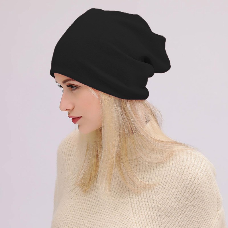 Dinghaole New Head Wrapping Solid Color Pile Cap Double Layer