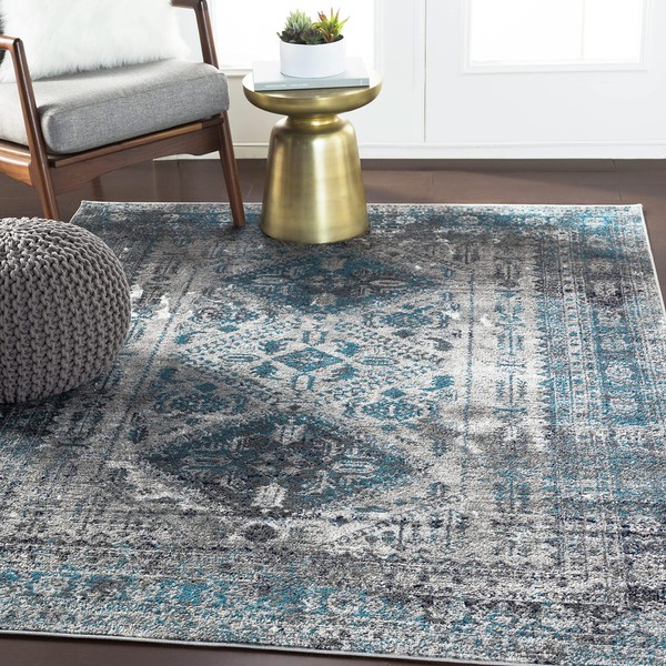 Artistic Weavers Desta Vintage Oriental Area Rug, 3'11" x 5'7", Blue/Grey