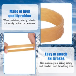 Pack of 50 Ski Brake Holders, Ski Stopper Rubber Binding Rubber, Outdoor Ski Accessories for Winter Sports