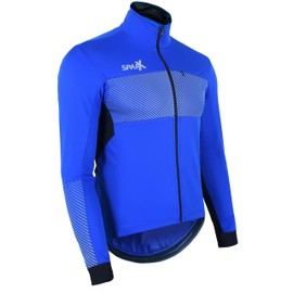 Sparx Mens Winter Softshell Cycling Jacket Windproof Thermal Bike Jacket (Blue, Large)