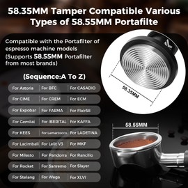 IKAPE 58.35MM V6 Impact Espresso Tamper with Sound Feedback, 15lb/30lb Interchangeable Springs, Espresso High Tamper with Triple-spring System, Fits Over 58mm portafilters