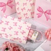 JarThenaAMCS 24Pcs Pink Bow Paper Bags Cute Bow Knot Treat