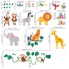 DECOWALL DSL-8057 Jungle Animals Wall Stickers Safari Giraffe Cheetah Monkey