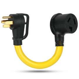 AQQHSAIN NEMA 14-50P to 10-30R Power Cord Adapter 4 Prong Male Plug to 3 Prong Female Outlet 50 Amp Adapter 120V/240V Portable Generator Cord for RV EV Generator Welder Dryer