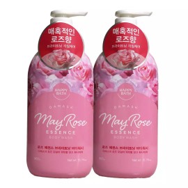 Happybath 해피바스 로즈 에센스 브라이트닝 바디워시 900g x2개 Happy Bath Rose Essence Brightening Body Wash 900g x 2 pieces