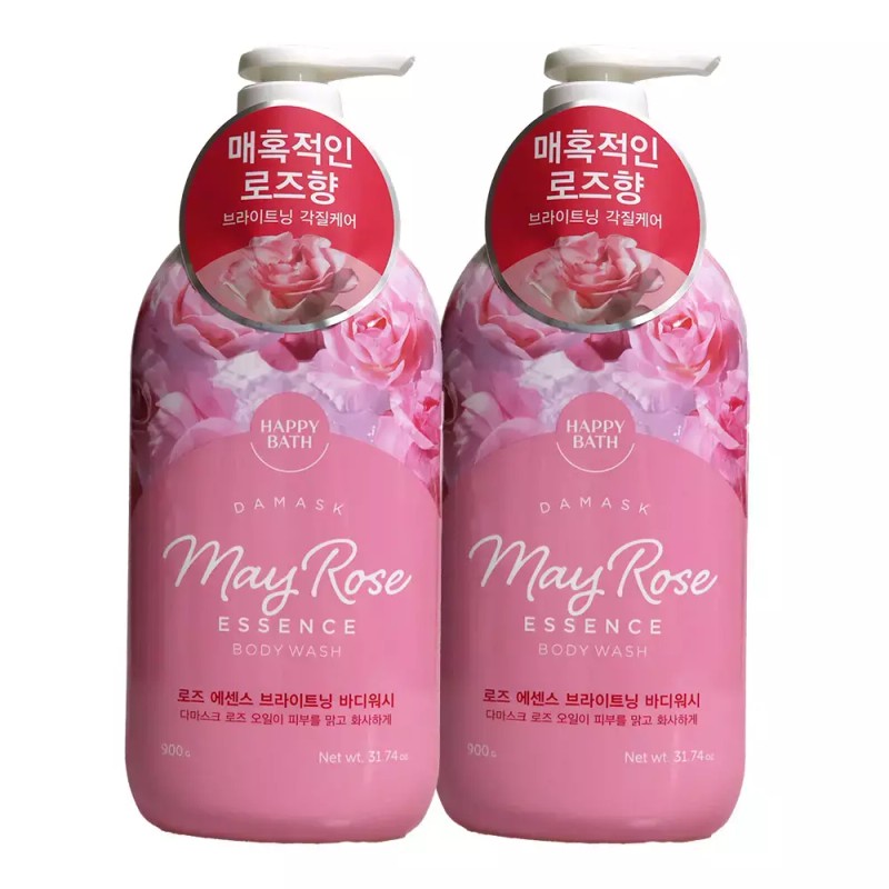 Happybath 해피바스 로즈 에센스 브라이트닝 바디워시 900g x2개 Happy Bath