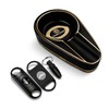 CIGARLOONG Cigar Ashtray and Cutter Set.Ceramic Ashtray with V Cutter,Guillotine