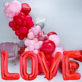 40 Inch Large Red Letter X Balloons Alphabet X Letter Balloons Foil Mylar Big Letter Balloons for Birthday Party Anniversary New Year Graduation Wedding Decorations