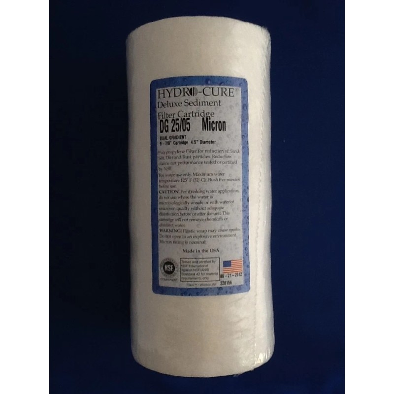 HYDRO CURE DELUXE DG 25/05 BIG BLUE 10"x4.5" SEDIMENT FILTER