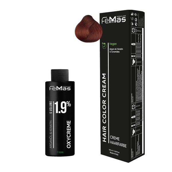Femmas Copper Hair Colour Set I Hair Colour Cream 100