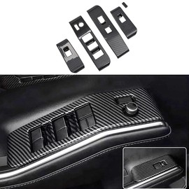 Barong for Toyota Highlander 2020 2021 2022 2023 2024 2025 Accessories Interior Door Window Switch Panel Cover Door Lock Control Button Molding Trim Carbon Fiber Style