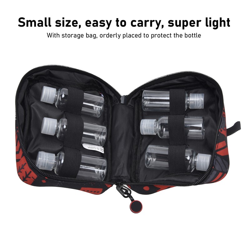 6pcs Camping Spice Containers Mini Portable Transparent Spice Jar Kit