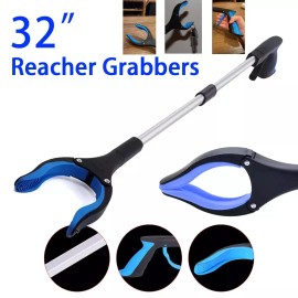 Unbranded Grabber Reacher Tool 32 Inch Foldable Pick Up Stick with Strong Grip, Magnetic - ANY COLOR
