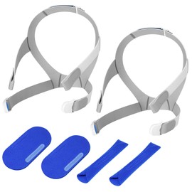 2PCs Replacement Adjustable Headgear for Airfit F30 with 4 Strap Covers，Stronger Adhesive and Softer Material for More Comfortable Experience, ItAll Supplies for CPAP Users