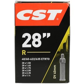 CST 071902 Bicycle Inner Tube, Black, 28/29 x 1.50-2.35" 40/60-622 DV40 mm
