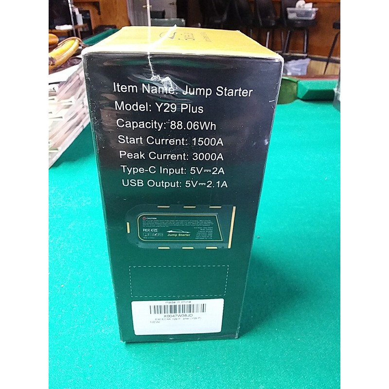 Peak EXCECAR Y29 Plus Car Jump Starter 3000A Peak New