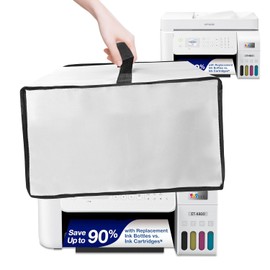 NUENSS-ROR Printer Dust Cover for Epson EcoTank ET-4800, Heavy-Duty 600D Nylon Printer Protector – Waterproof Anti-Static Dustproof Printer Cover Case (15×15.8×9.8in) (Silver)