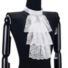 hokojix Detachable Ruffled Jabot Collar Multilayered Lace Collar for Victorian