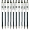 TEC Pilot C 04 Gel Ink Pen, Ultra Fine Point 0.4 MM, Black Ink, Value Set of 10
