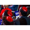 A1 Skullcap Trump MAGA Jewish Yarmulke Hat - Red Suede